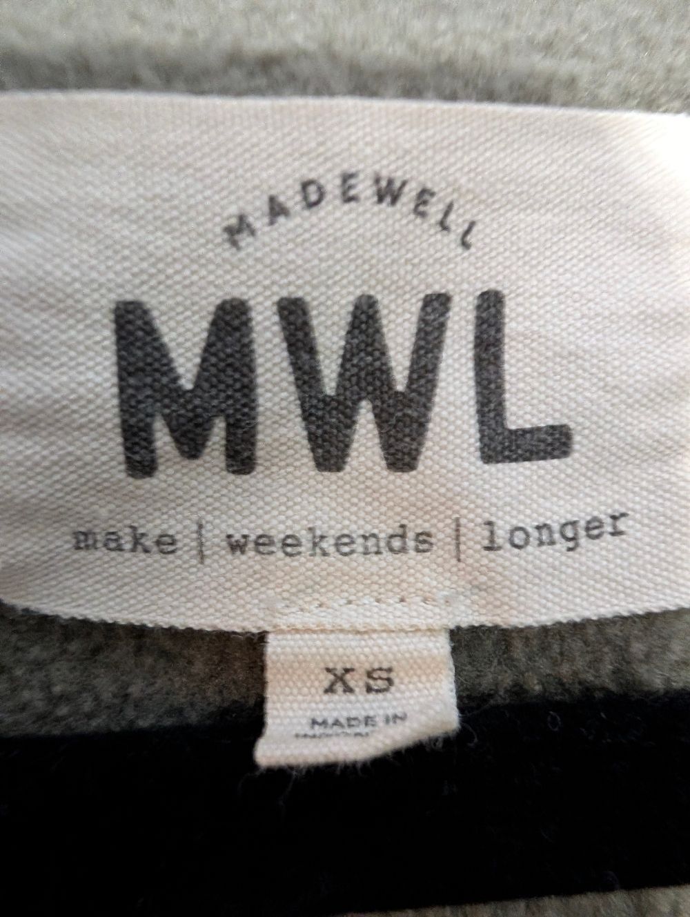 MWL Madewell Betterfleece Zip Quilted-Pocket Jacket XS Pressed Sage Gorpcore - Picture 5 of 9